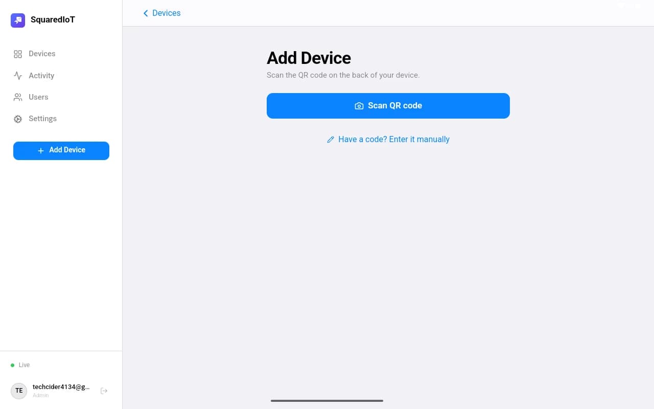 SquaredIoT monitoring